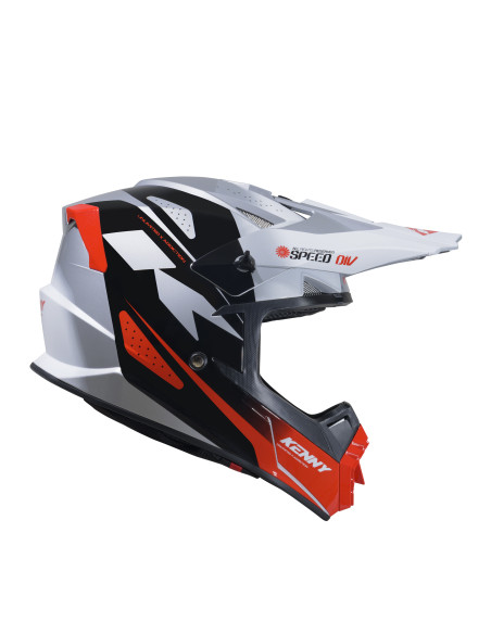 Casque cross Kenny 2026 Track Graphic - Speed Noir Rouge
