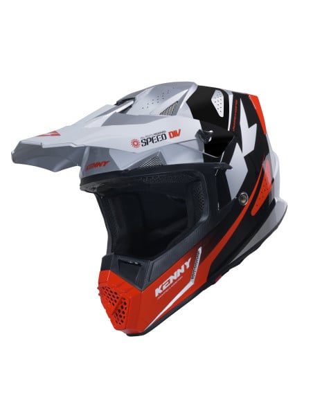 Casque cross Kenny 2026 Track Graphic - Speed Noir Rouge