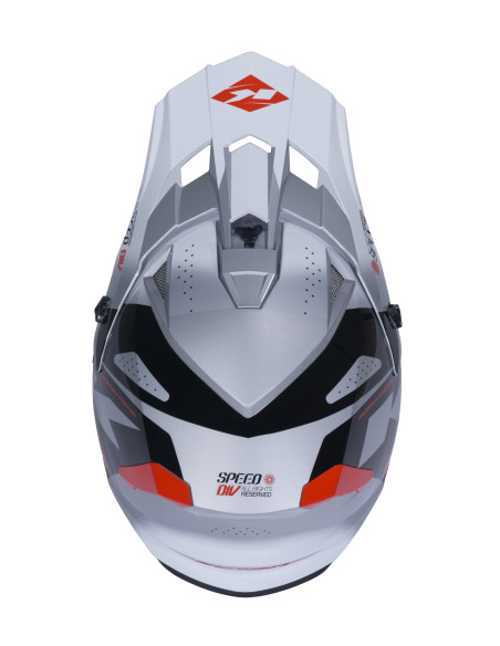 Casque cross Kenny 2026 Track Graphic - Speed Noir Rouge