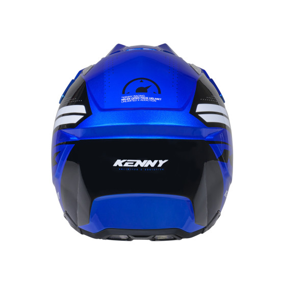 Casque jet Kenny Miles Graphic - Bleu
