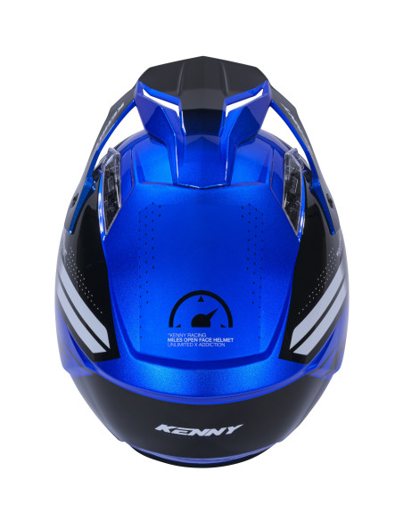 Casque jet Kenny Miles Graphic - Bleu