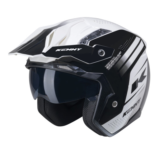 Casque jet Kenny Miles Graphic - Noir