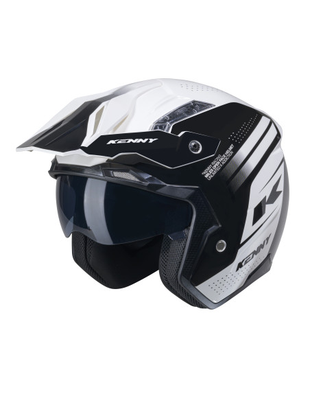 Casque jet Kenny Miles Graphic - Noir