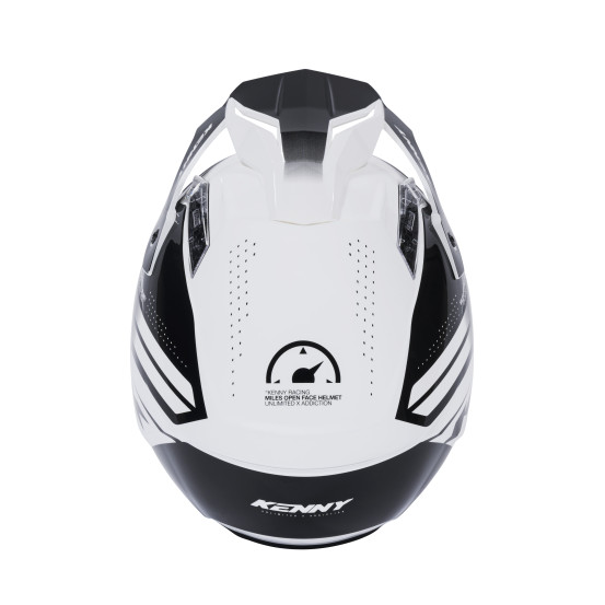 Casque jet Kenny Miles Graphic - Noir