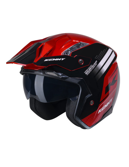 Casque jet Kenny Miles Graphic - Rouge