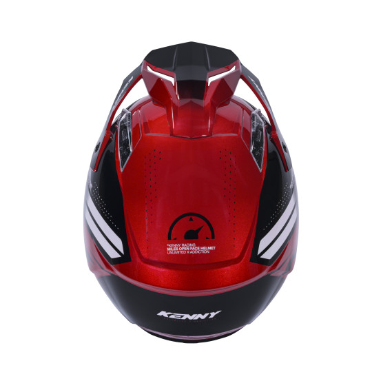 Casque jet Kenny Miles Graphic - Rouge