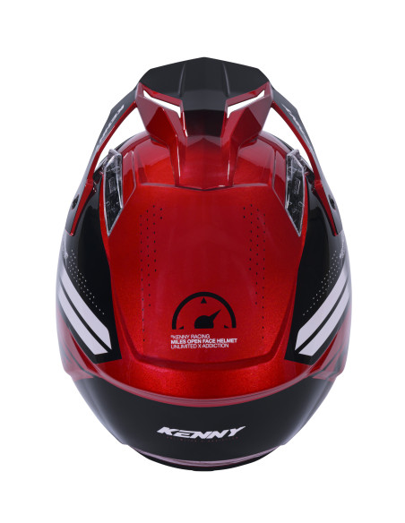 Casque jet Kenny Miles Graphic - Rouge