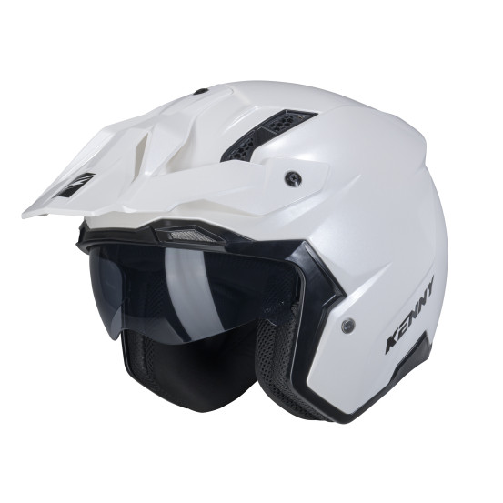 Casque jet Kenny Miles Solid - Blanc