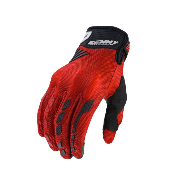 Gants cross Kenny Titanium D3O - Rouge