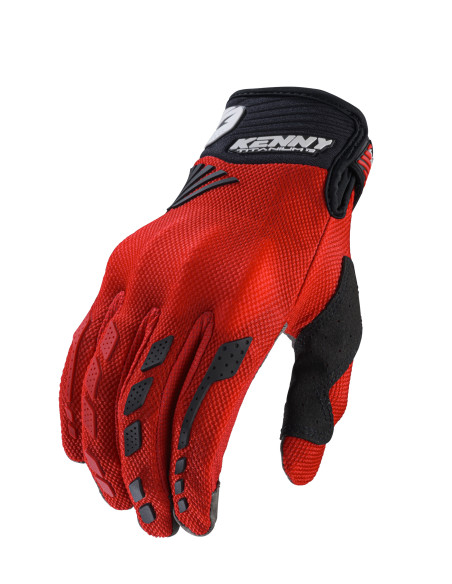 Gants cross Kenny Titanium D3O - Rouge