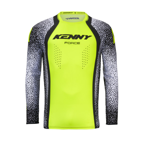 Maillot cross Kenny 2026 Force Pixel - Pixel Blanc Jaune Fluo