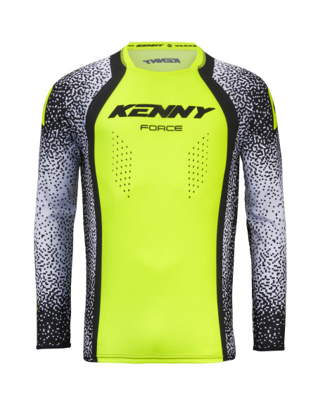 Maillot cross Kenny 2026 Force Pixel - Pixel Blanc Jaune Fluo