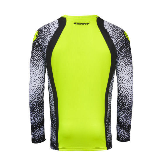Maillot cross Kenny 2026 Force Pixel - Pixel Blanc Jaune Fluo
