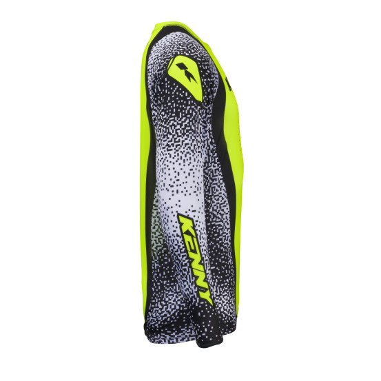 Maillot cross Kenny 2026 Force Pixel - Pixel Blanc Jaune Fluo