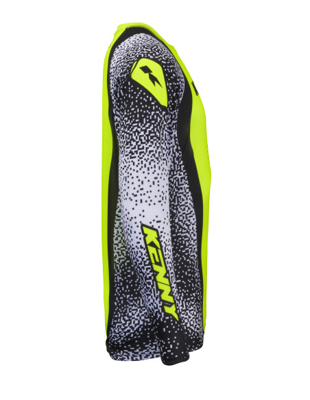 Maillot cross Kenny 2026 Force Pixel - Pixel Blanc Jaune Fluo