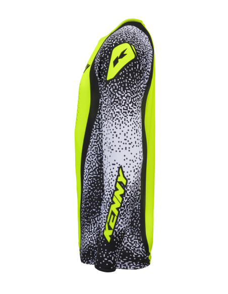 Maillot cross Kenny 2026 Force Pixel - Pixel Blanc Jaune Fluo