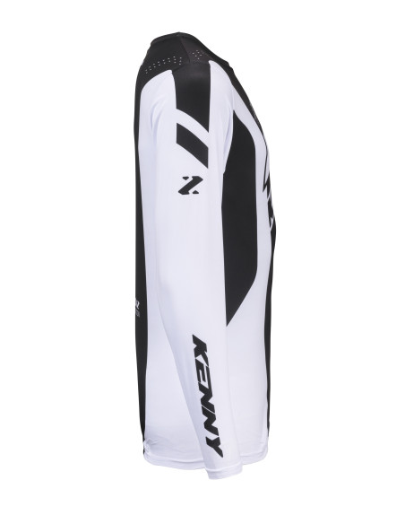 Maillot cross Kenny 2026 Track - Zoom Noir Blanc