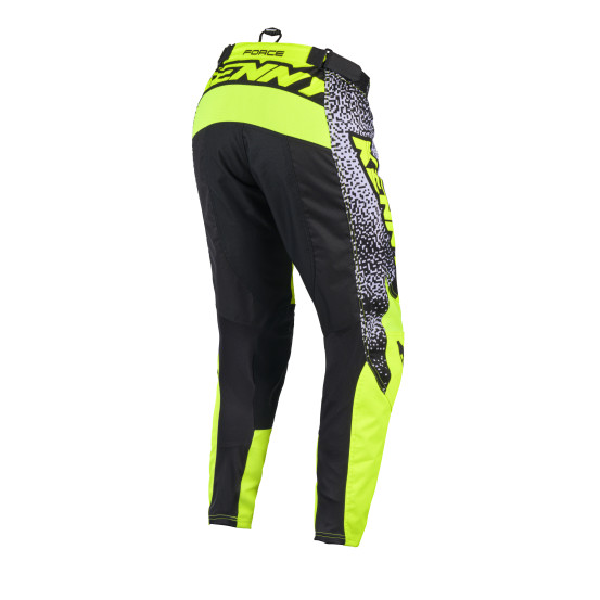 Pantalon cross Kenny 2026 Force Pixel - Pixel Blanc Jaune Fluo