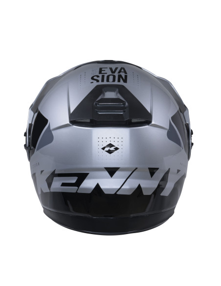 Casque jet Kenny Evasion Graphic - Argent Noir