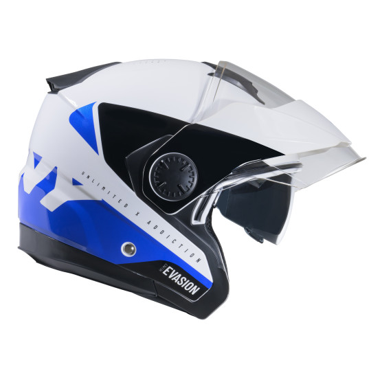 Casque jet Kenny Evasion Graphic - Bleu