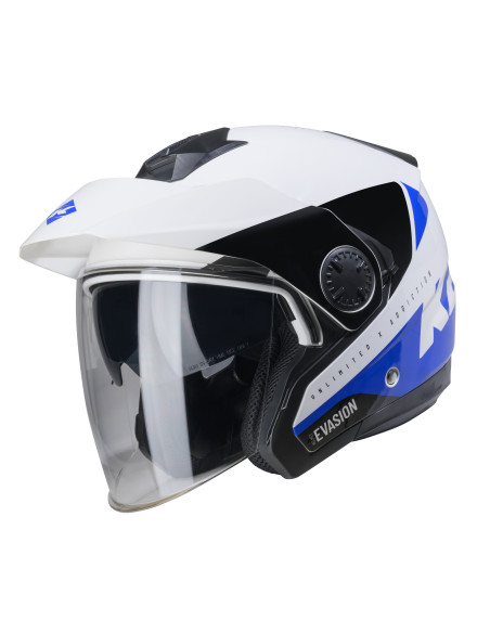 Casque jet Kenny Evasion Graphic - Bleu