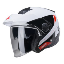 Casque jet Kenny Evasion Graphic - Rouge 2