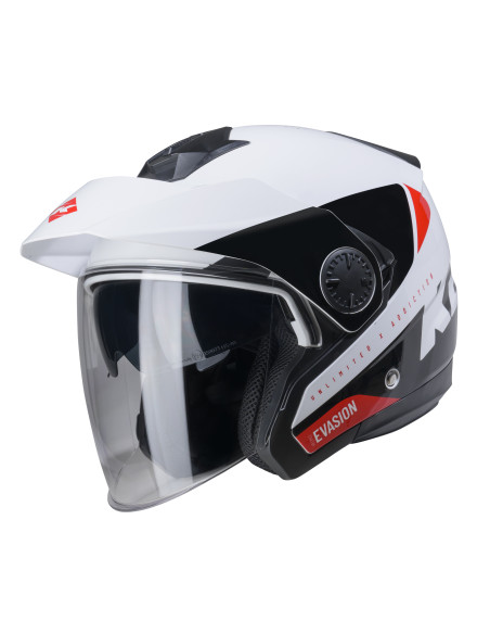Casque jet Kenny Evasion Graphic - Rouge