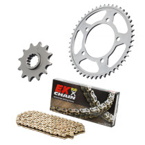Kit chaine EK CHAIN racing acier HONDA CRF 250 L 2013 - 2018