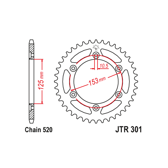 Kit chaine EK CHAIN racing acier HONDA CRF 250 L 2013 - 2018