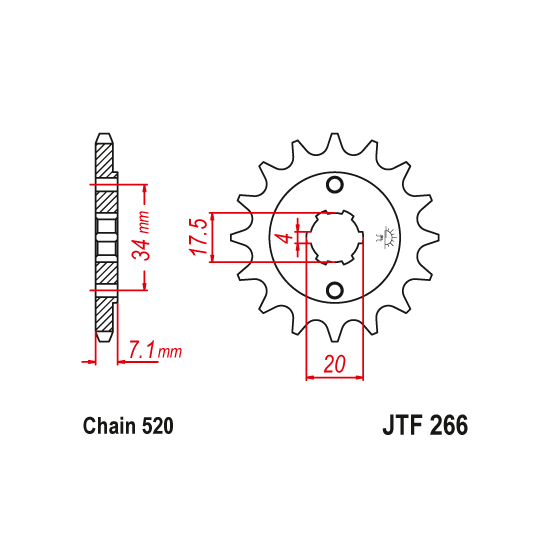 Kit chaine EK CHAIN racing acier HONDA XR 250 R 1984 - 1985