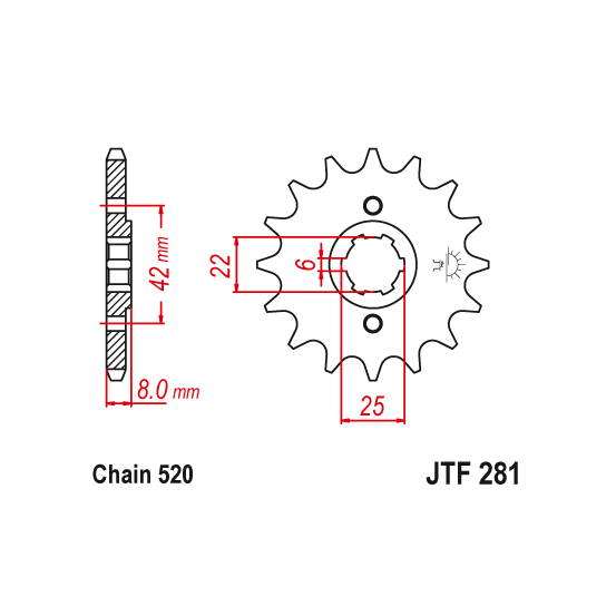 Kit chaine EK CHAIN racing acier HONDA XR 500 R 1983 - 1984