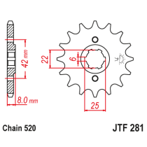 Kit chaine EK CHAIN racing acier HONDA XR 600 R 1985 - 1987 2