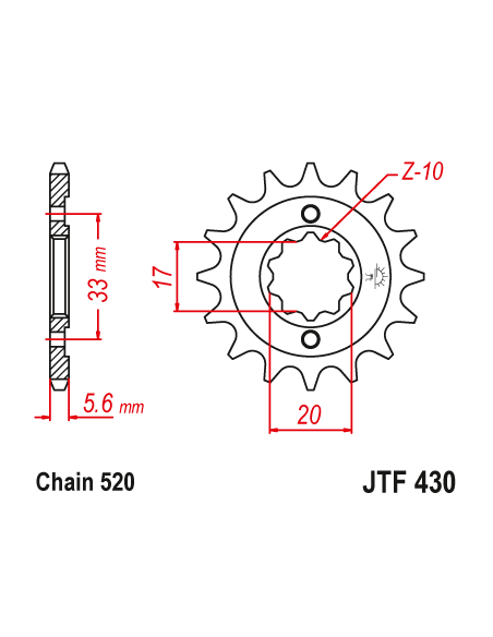 Kit chaine EK CHAIN racing acier KAWASAKI KX 250 F 2004 - 2005