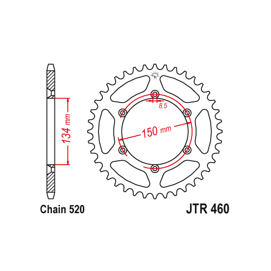 Kit chaine EK CHAIN racing acier KAWASAKI KX 250 F 2004 - 2005