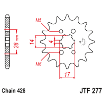 Kit chaine EK CHAIN racing acier HONDA TRX 90 SPORTRAX 1993 - 2014 2