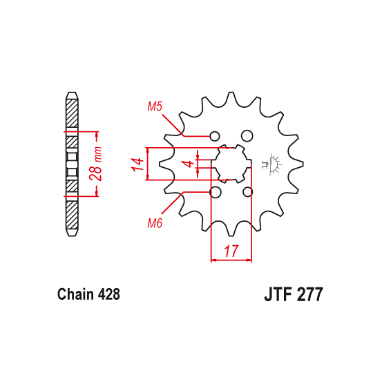 Kit chaine EK CHAIN racing acier HONDA TRX 90 SPORTRAX 1993 - 2014