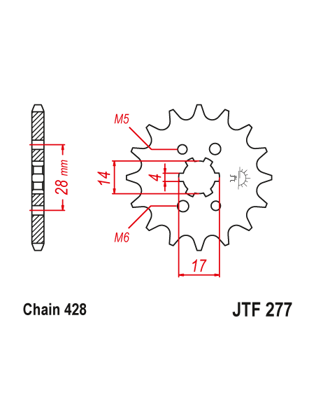 Kit chaine EK CHAIN racing acier HONDA TRX 90 SPORTRAX 1993 - 2014