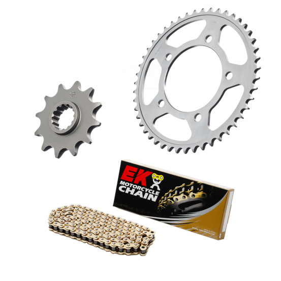 Kit chaine EK CHAIN racing acier HUSQVARNA TC 85 2014 - 2017