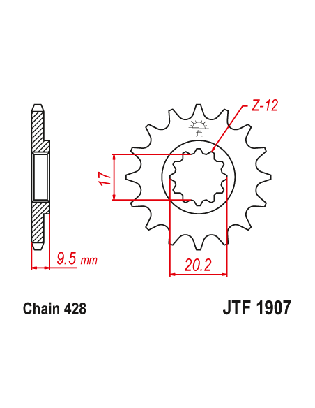 Kit chaine EK CHAIN racing acier HUSQVARNA TC 85 2014 - 2017