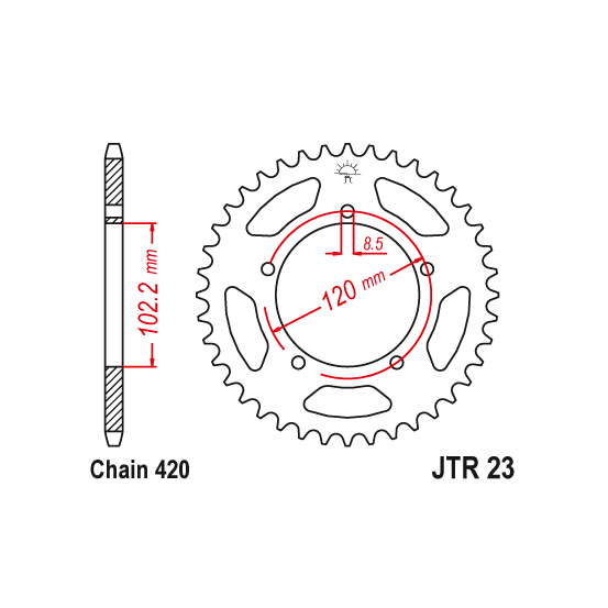Kit chaine EK CHAIN racing acier APRILIA RS 50 2001 - 2005
