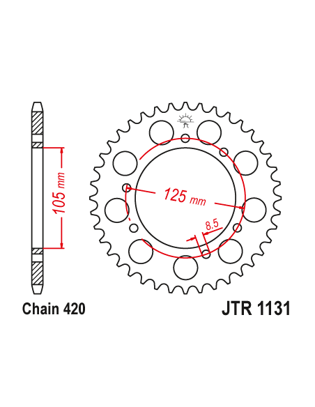 Kit chaine EK CHAIN racing acier APRILIA RX 50 2003 - 2017