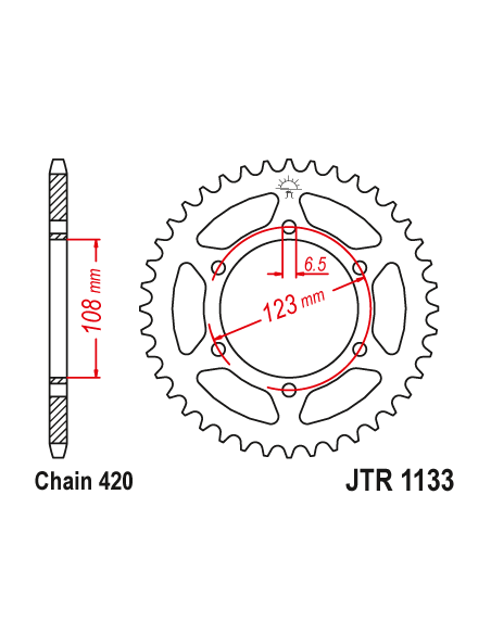 Kit chaine EK CHAIN racing acier APRILIA SX 50 2012 - 2013