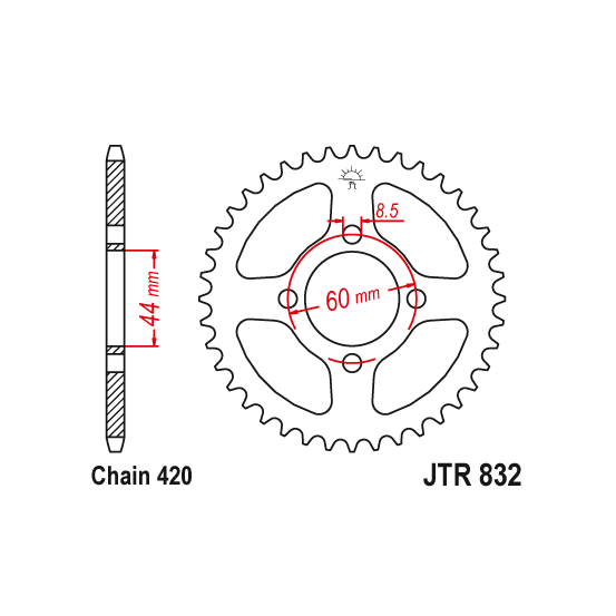 Kit chaine EK CHAIN racing acier MBK X-LIMIT 1997 - 2002