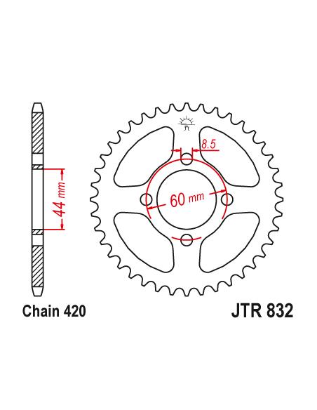 Kit chaine EK CHAIN racing acier MBK X-LIMIT 1997 - 2002