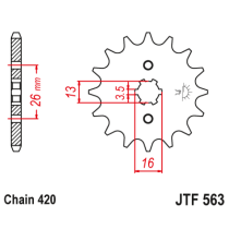 Kit chaine EK CHAIN racing acier SUZUKI LT 50 QUADRUNNER 1984 - 2005 2