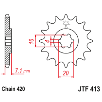 Kit chaine EK CHAIN racing acier SUZUKI RMX 50 1997 - 2001 2