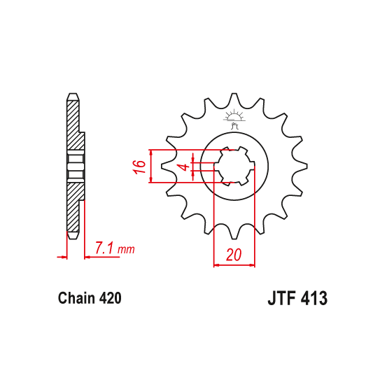 Kit chaine EK CHAIN racing acier SUZUKI RMX 50 1997 - 2001