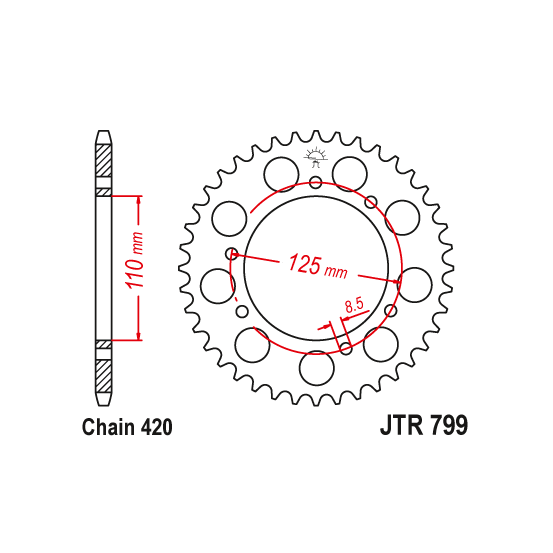 Kit chaine EK CHAIN racing acier SUZUKI RMX 50 1997 - 2001