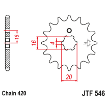 Kit chaine EK CHAIN racing acier YAMAHA DT 50 1989 - 1996 2