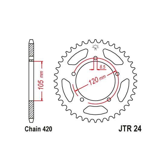 Kit chaine EK CHAIN racing acier YAMAHA DT 50 R 2002